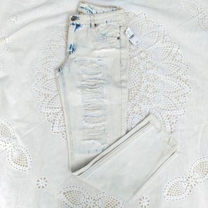 Wet Seal Bleach Distressed Jeans Sz 0